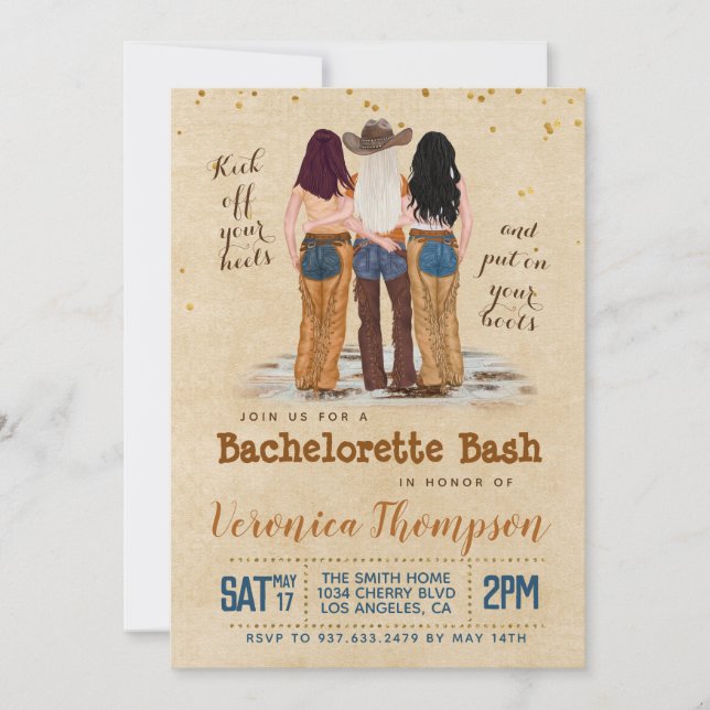 Invitación Bachillerato Occidental Ducha Británica (Anverso)