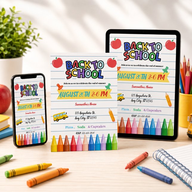 Invitación Back to school party (Subido por el creador)