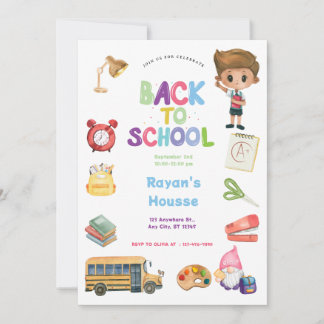 Invitación Back to School Party