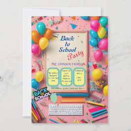 Invitación back-to-school party invitation