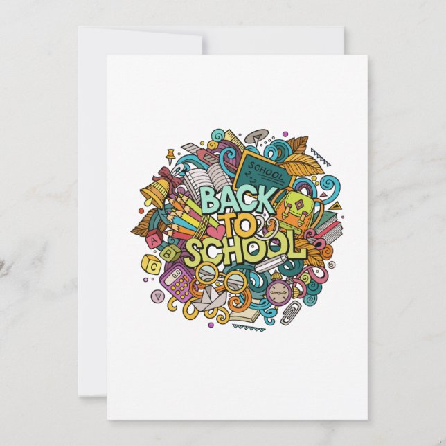 Invitación back-to-school party invitation (Reverso)