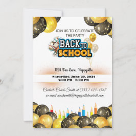 Invitación back-to-school party invitation