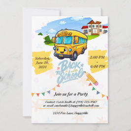 Invitación back-to-school party invitation