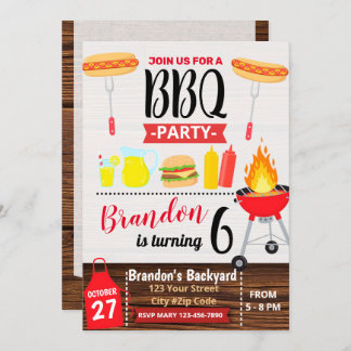 INVITACIÓN BACKYARD PARTY BBQ BIRTHDAY INVITATION