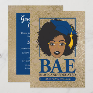 Invitación BAE - Graduación de Maestría en Negro y Educado