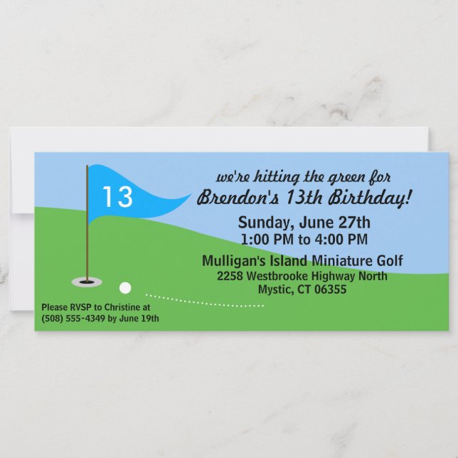 Invitación Bahama Azul golpeó la fiesta de cumpleaños del Gol (Anverso)