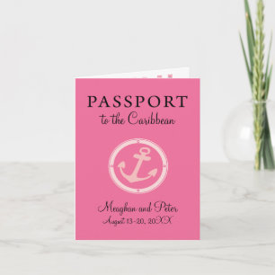Invitación Bahamas St Thomas St Kitts Boda de pasaportes de c