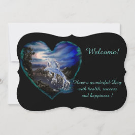 Invitación Bahía por la noche, Dolphin Love , agrega tu texto