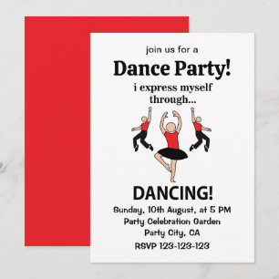 Invitación Bailando me expreso a través del baile