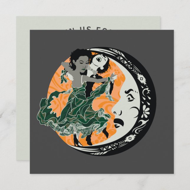 Invitación bailar con tu oscuridad (Anverso / Reverso)