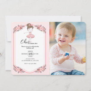 Invitación Bailarín elegante  Fiesta de cumpleaños de Chica f