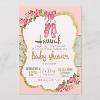 Invitación Bailarina Baby Shower
