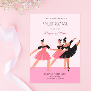 Invitación Bailarina baila ballet recital