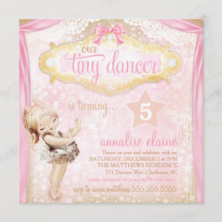 Invitación Bailarina bailarina brillante de época mágica de G