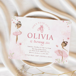 Invitación Bailarina bailarina de ballet rosado Tutu Cute Cum