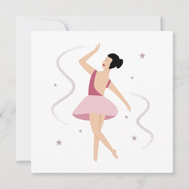 Invitación Bailarina de ballet (Anverso)