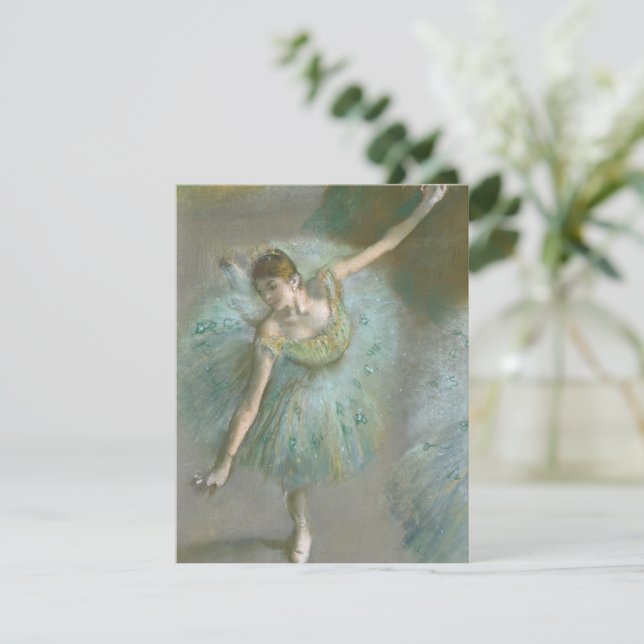 Invitación Bailarina en Green Edgar Degas (Anverso de pie)