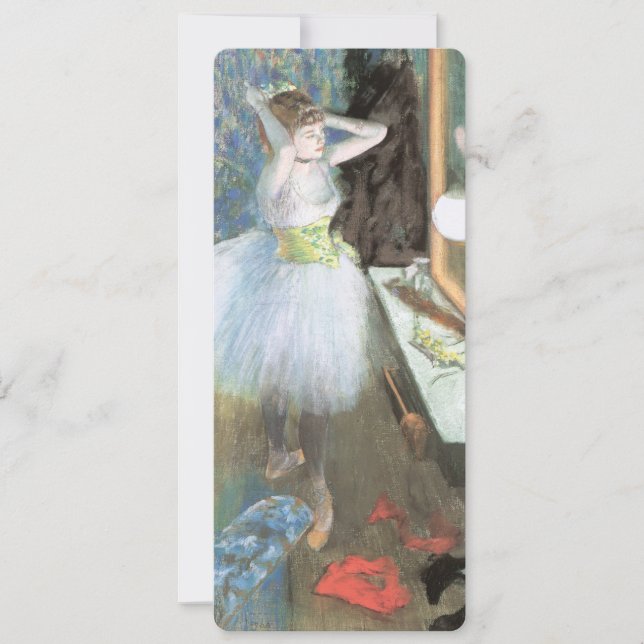 Invitación Bailarina en su camerino de Edgar Degas (Anverso)