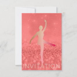 Invitación Bailarina moderna Piruette Pink Rubor Foxier