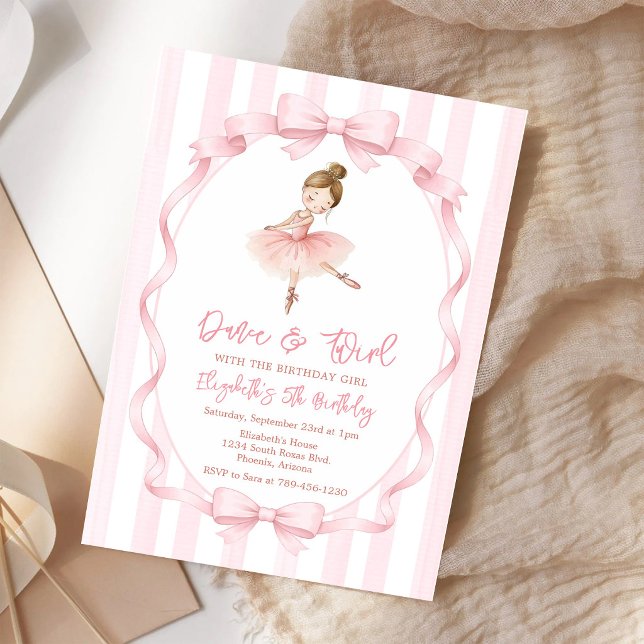 Invitación Bailarina Vamos a Bailar y Girar Cumpleaños Fiesta (Subido por el creador)
