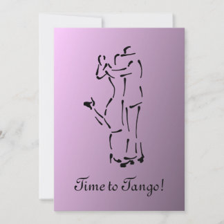 Invitación Bailarinas de tango con eslogan de Personalizable