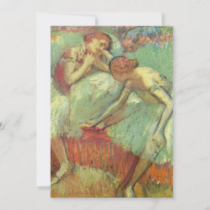 Invitación Bailarinas de verde de Edgar Degas, Ballet Vintage