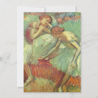 Invitación Bailarinas de verde de Edgar Degas, Ballet Vintage