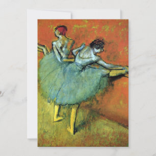Invitación Bailarinas en la barra por Edgar Degas, Ballet Vin