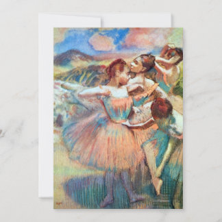 Invitación Bailarinas en un paisaje de Edgar Degas