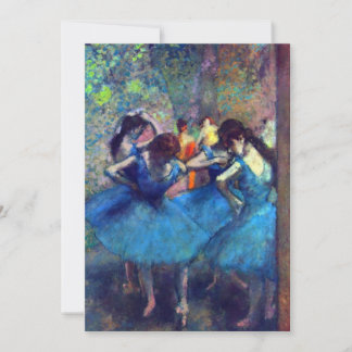 Invitación Bailarines en Azul por Edgar Degas, Arte de Ballet