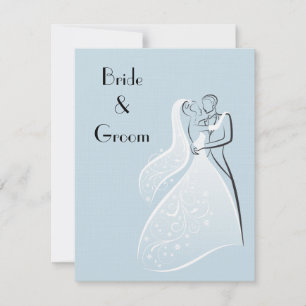 Invitación Bailarines retros azules del boda