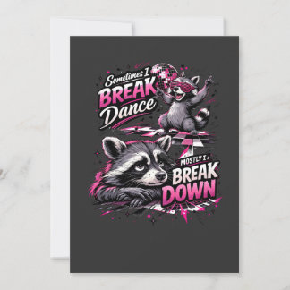 Invitación Baile break, romper, diversión disco