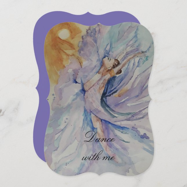 Invitación Baile conmigo Ballerina (Anverso / Reverso)