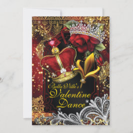 Invitación Baile de baile de baile de San Valentín en casa