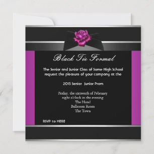 Invitación Baile de graduación de la escuela secundaria Forma