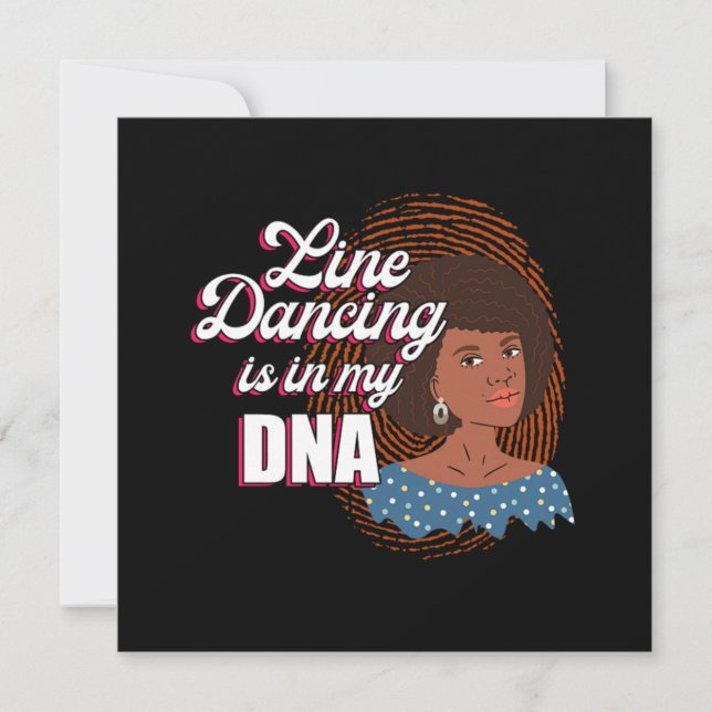Invitación Baile De Línea Es Mi Regalo De Baile De Línea De A (Anverso)