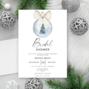 Invitación Baile de Navidad de invierno Arco de ducha de novi