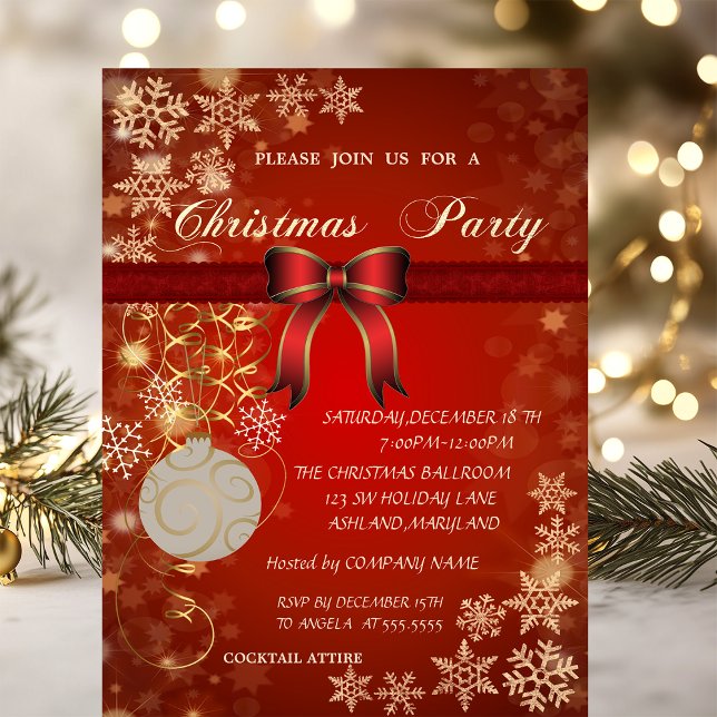 Invitación Baile de Navidad, Fiesta Corporativa de Bow (Subido por el creador)