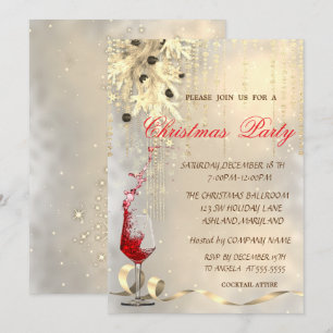 Invitación Baile de Navidad, Fiesta de Navidad de Corporación