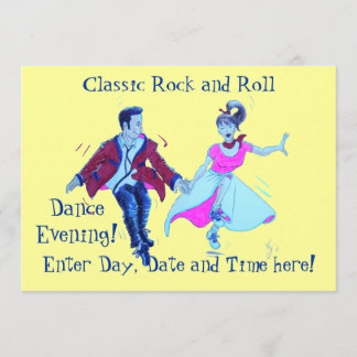 Invitación Baile de rock y rollo clásico