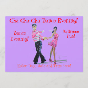 Invitación Baile de salón de baile de Cha Cha Cha