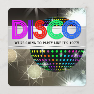 Invitación Baile del disco