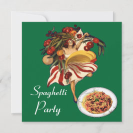 INVITACIÓN BAILE FIESTA DE ESPAGUETTI, COCINA ITALIANA Y TOMA