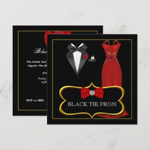 Invitación Baile formal de graduación de escuela secundaria c