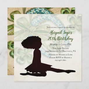 Invitación Baile irlandés, Shamrock y Horseshoe Cumpleaños In