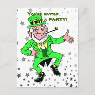 Invitación Baile lindo del Leprechaun del fiesta el   del día