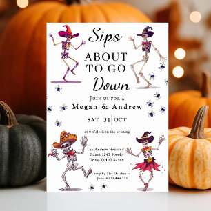 Invitación Baile Skeleton de Halloween