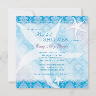 Invitación Baile Starfish Océano Azul Verano Brillante