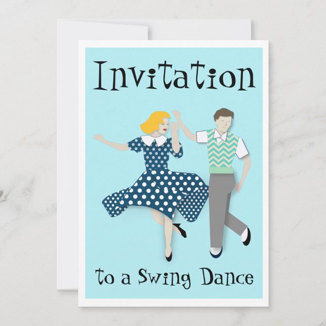 Invitación Baile Swing (Anverso)