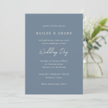 Bailee Dusty Blue Modern Boda